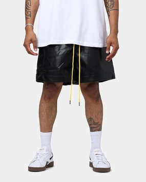 Weekend Ready Beach Vibes Diet Starts Monday Leather Script Shorts Black