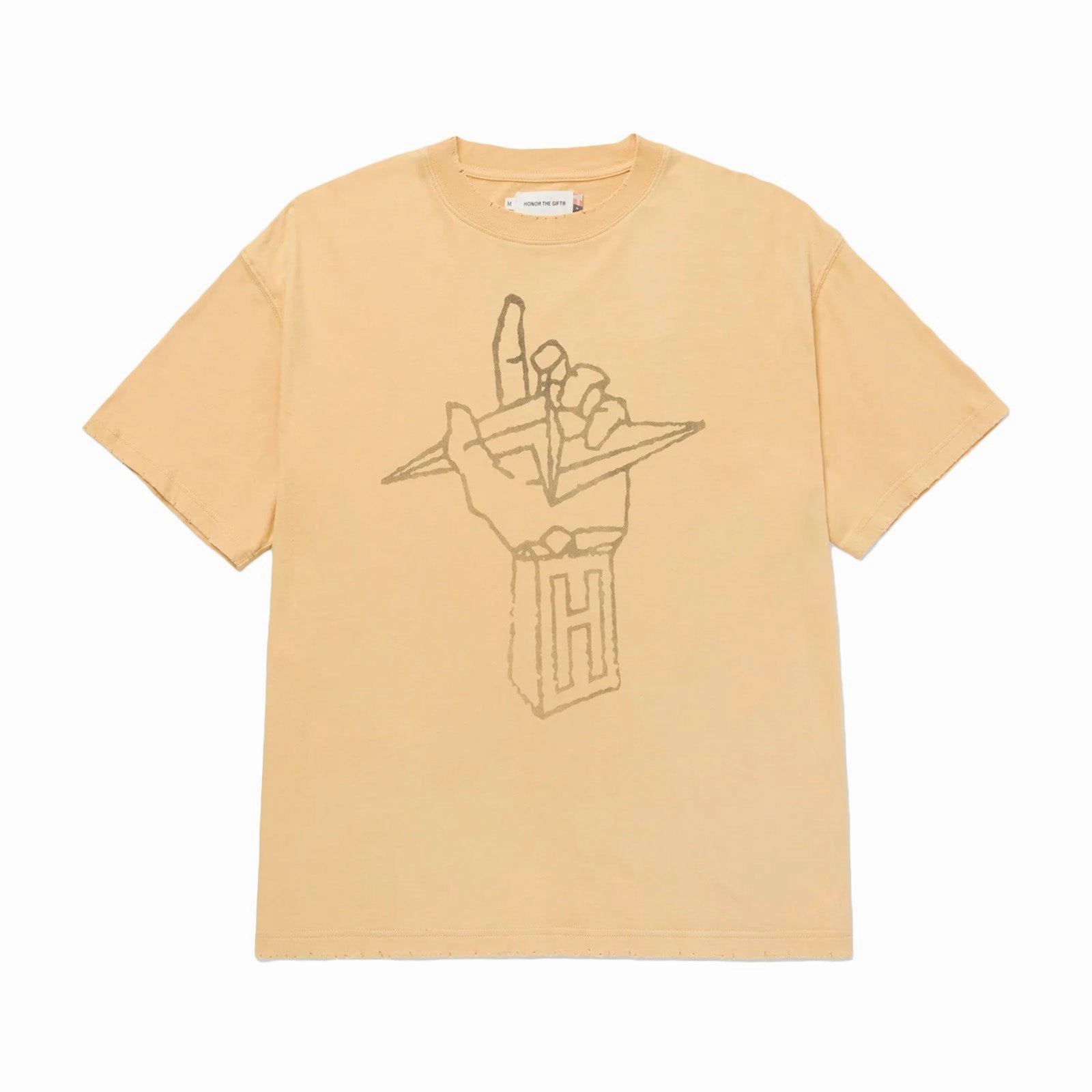 Honor The Gift Lightning Hand T-Shirt 'Yellow' Cozy Style