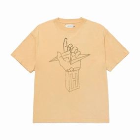 Honor The Gift Lightning Hand T-Shirt 'Yellow' Odor-resistant Minimalist Design