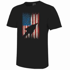 Image One Comfort Colors American Flag Arrowhead Design Short Sleeve T-shirt - Black Flexible Weave Versatile Style