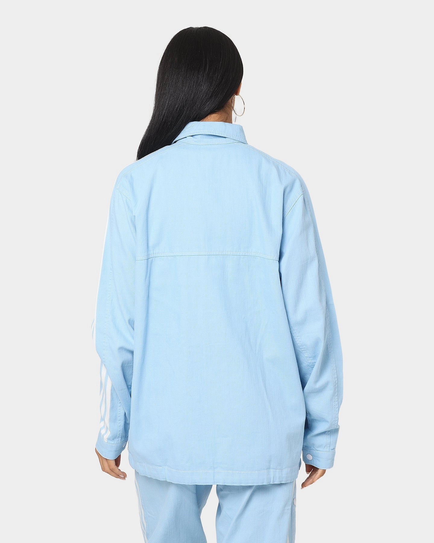 Adidas Denim Jacket Clear Blue Flexible Cuff