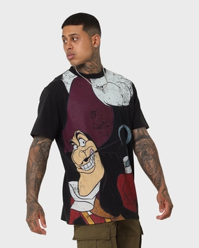Disney Hook Vintage T-Shirt Washed Black Vintage Wash Effect HeatResistantMaterial