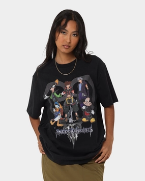 Disney Kingdom Hearts Vintage T-Shirt Washed Black Travel Trend