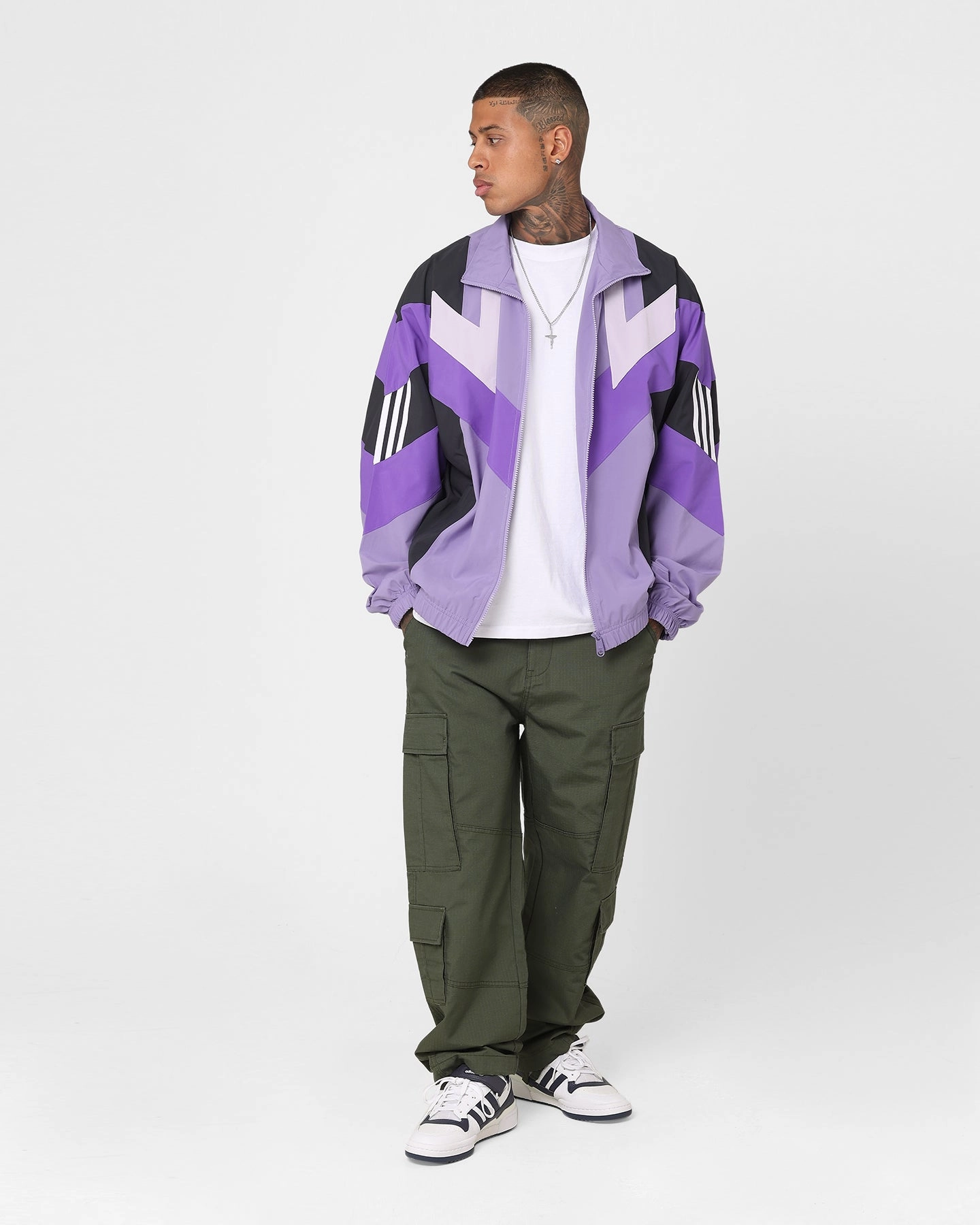 Adidas Tracktop 2 Jacket Magic Lilac/Carbon suitable for formal meetings Flexible Neckline