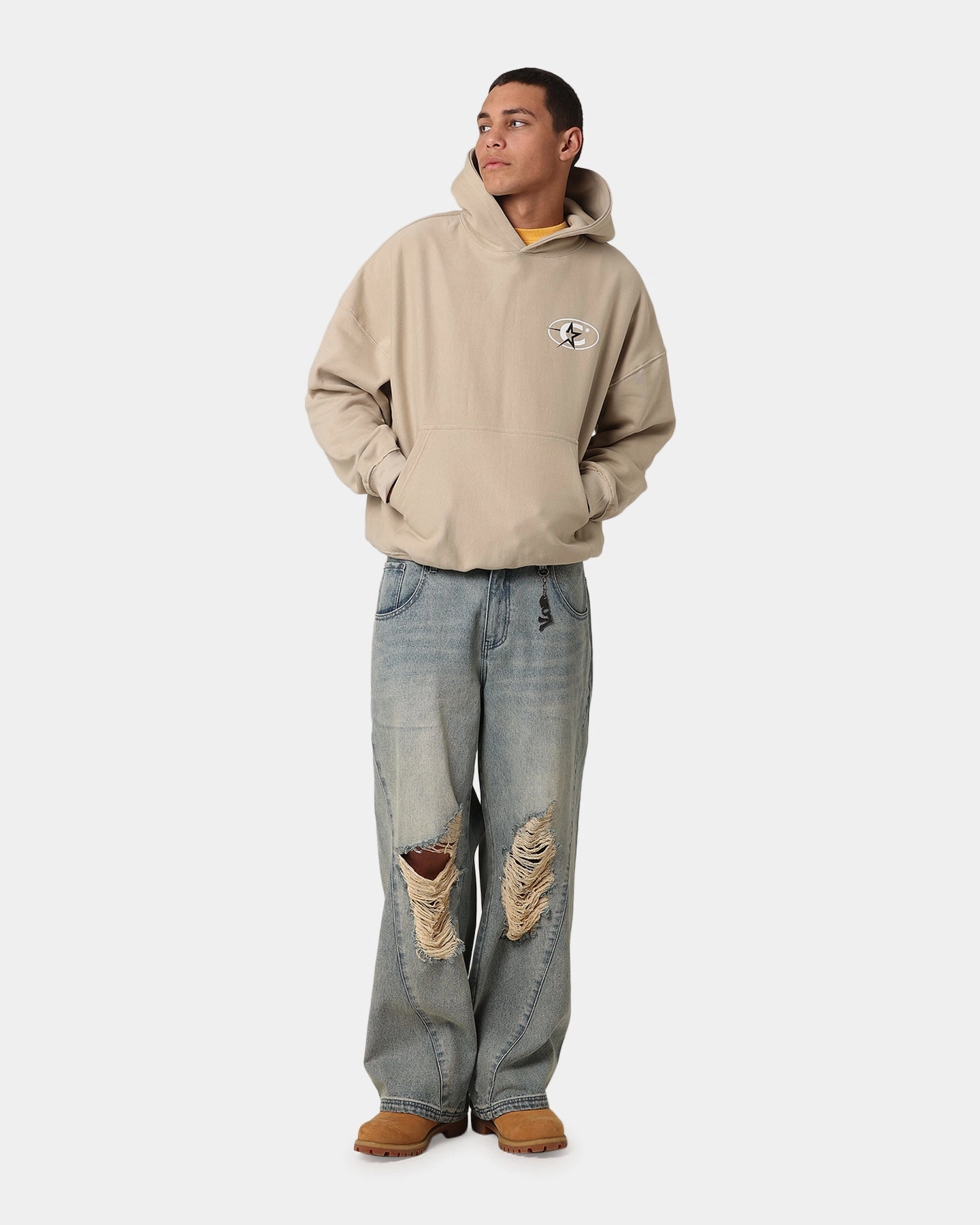 humid Versatile Wear Carre C-Star Stack Hoodie Stone