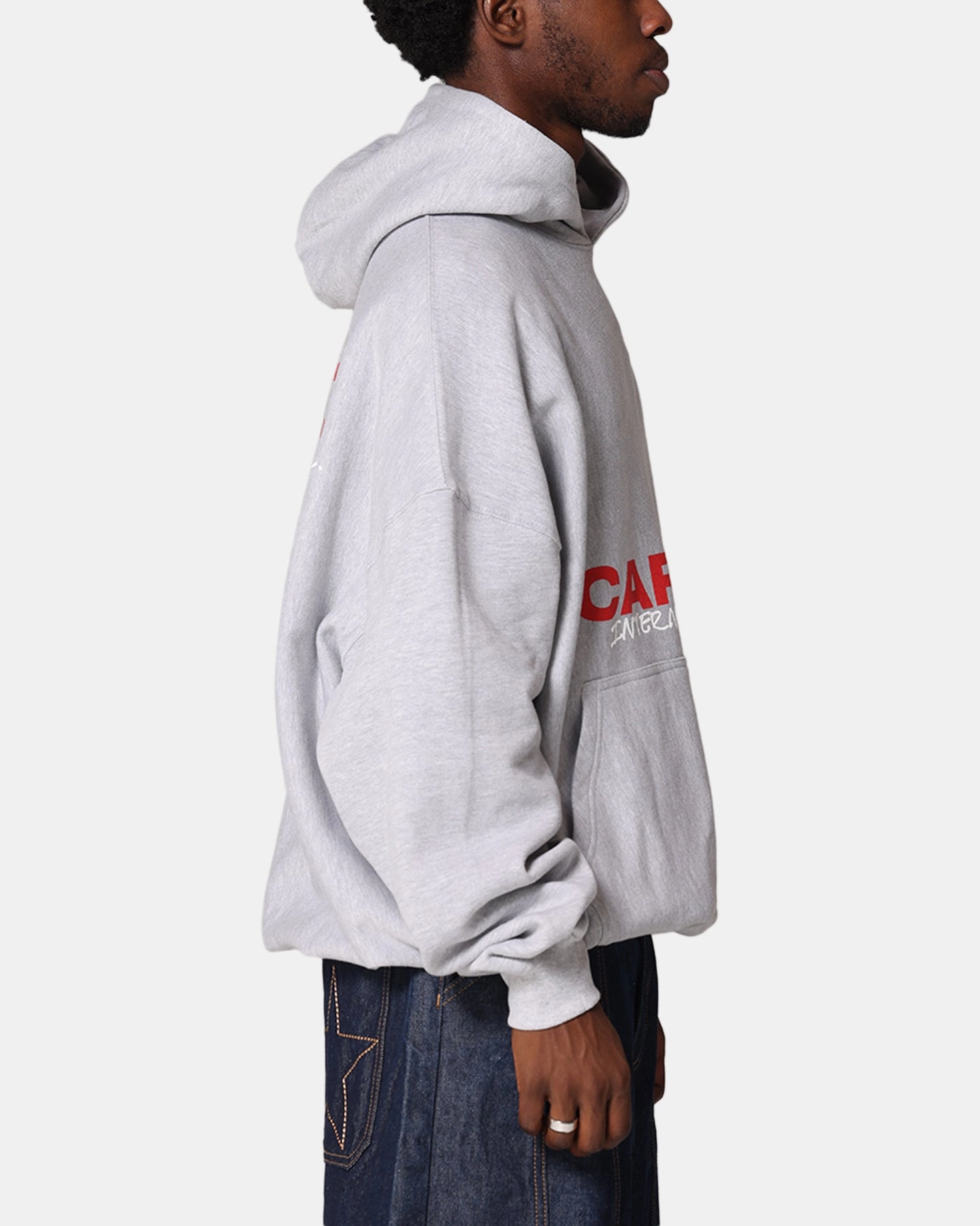 Carre Handdrawn Hoodie Light Marle Anti - rust Sweat Absorbent Layer