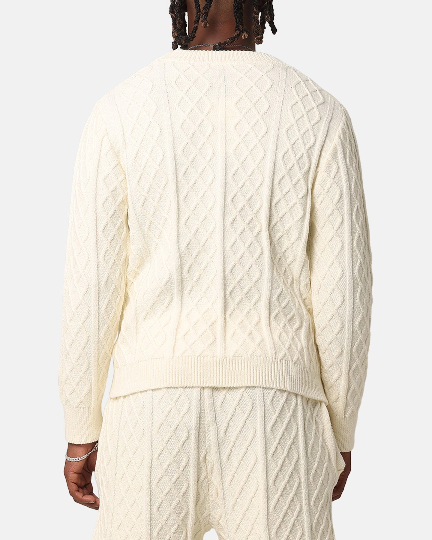 XXIII Lucas Cable Knit Sweater Cream Seasonal Trend