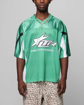 Loiter End Zone Jersey Green Vented Back Design Abrasion Defensive Layer