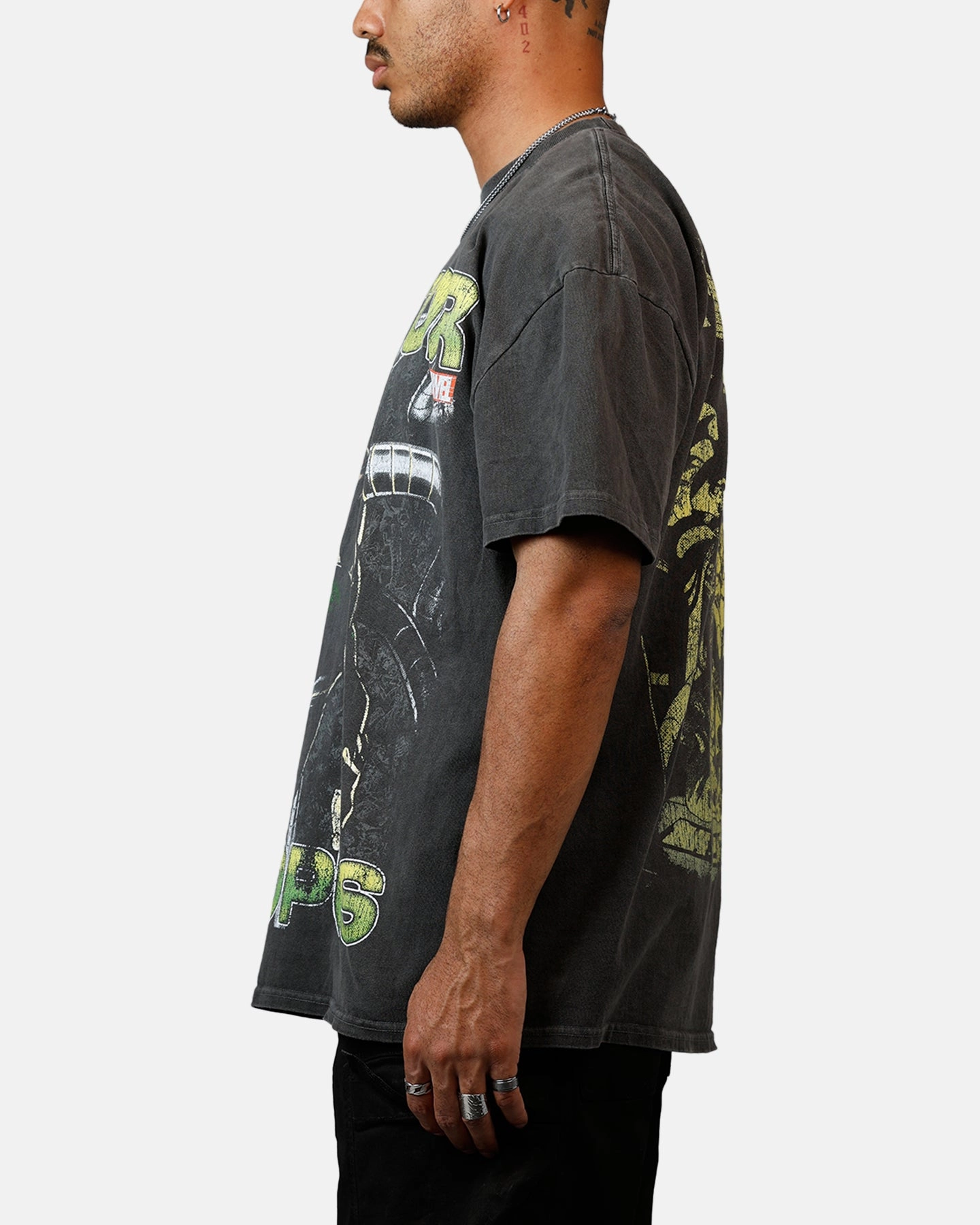 Comfy Choice Wrinkle Resistant Texture Goat Crew Marvel Sinister Six Doctor Octopus Heavyweight T-Shirt Black Wash
