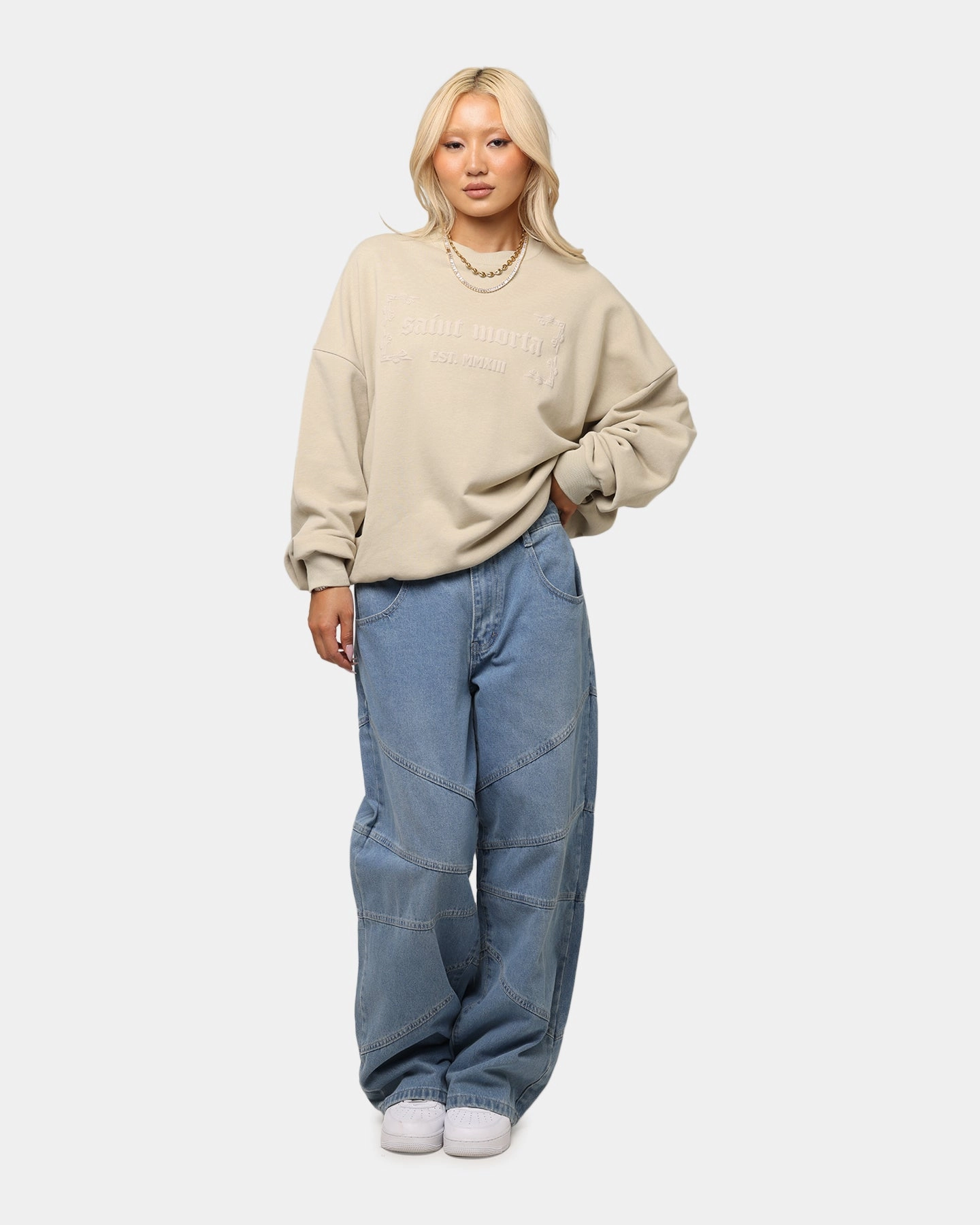 Saint Morta Repentant Heart Crewneck Stone Reinforced Seam Construction AntiPillingFinish