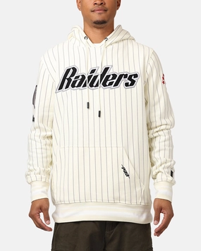 outdoor barbecue Pro Standard Las Vegas Raiders Pinstripe Hoodie Eggshell/Yellow