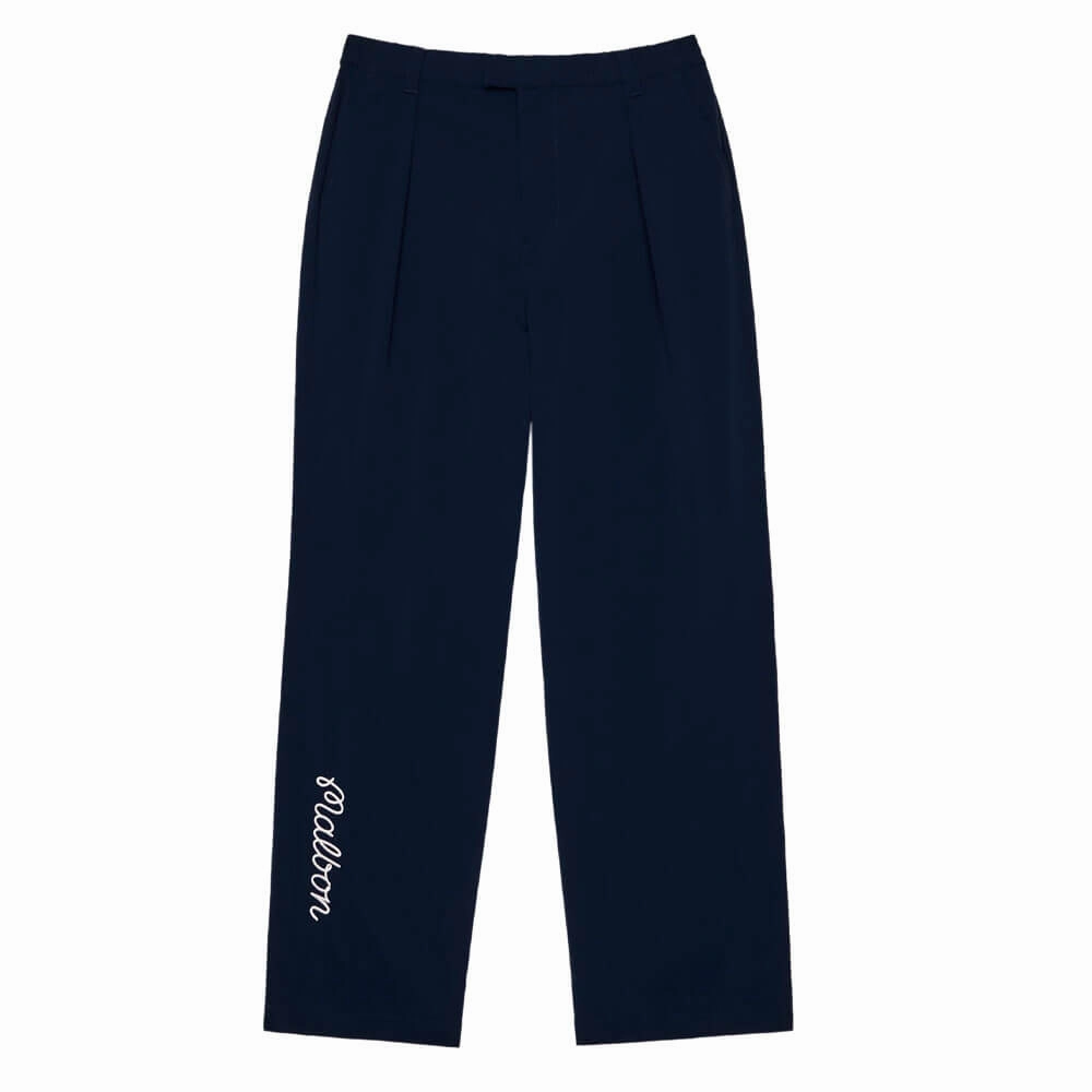 Flexible Design Skinny Fit Malbon Magnolia Pleated Golf Pants Navy - SS25 Men