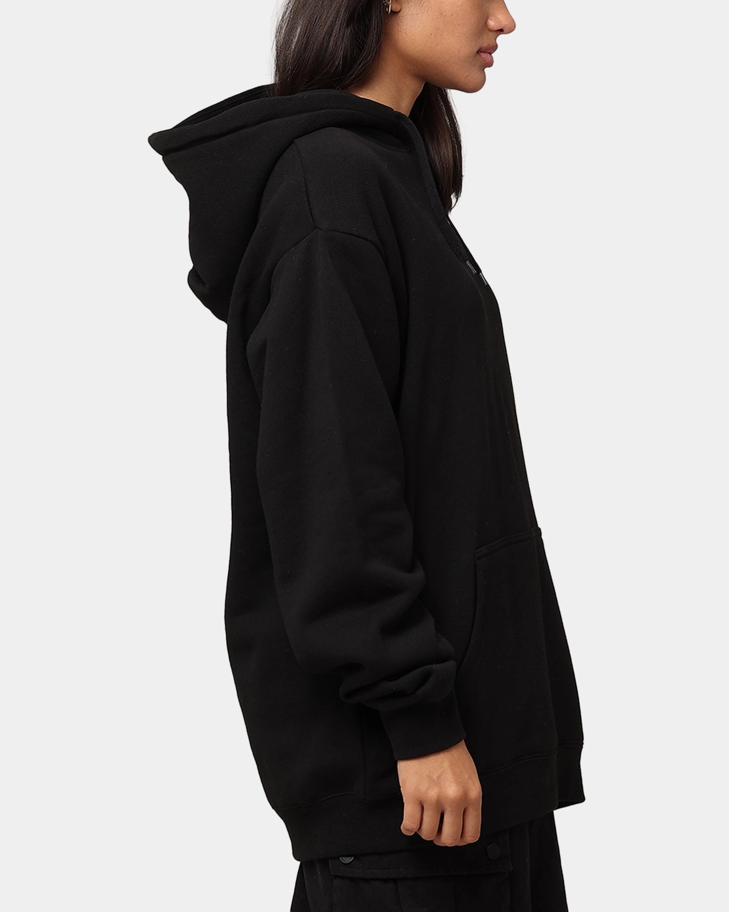 St??ssy 8 Ball Chenille Hoodie Black Zip-up Light Function