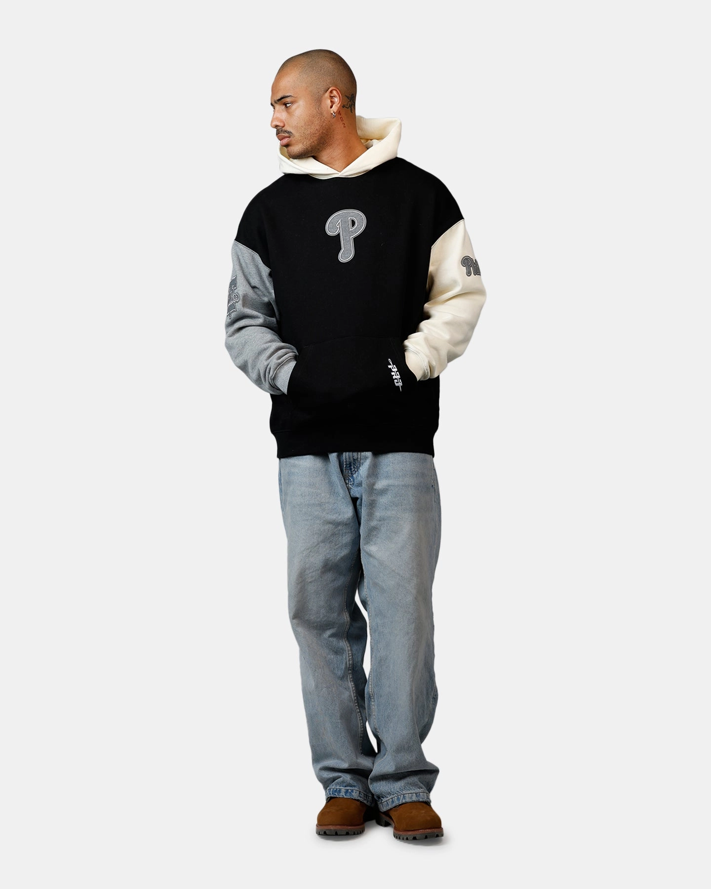 Pro Standard Philadelphia Phillies Reverse French Terry Hoodie Black/Grey Performance Ready Rugged Durability