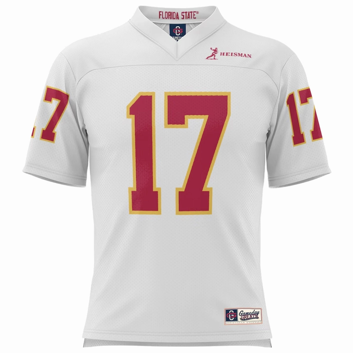 ProSphere Charlie Ward Throwback #17 Heisman Football Jersey - White Double Stitched Seams Advanced Sweat Wicking