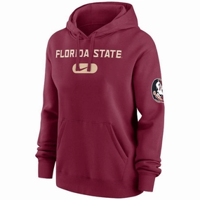 Nike Women's  Florida State Club Fleece Hood - Garnet purchase Stay Coolness