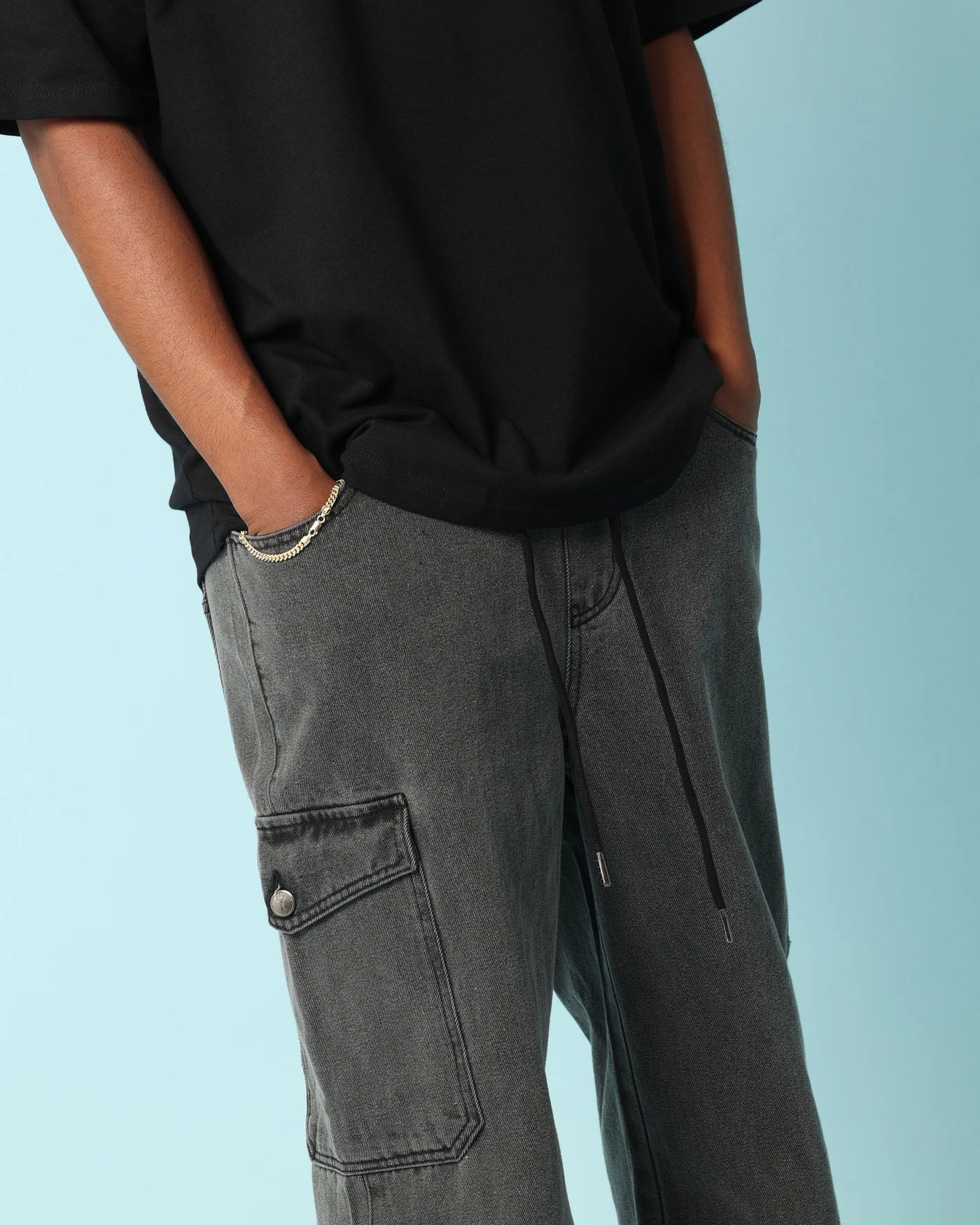 Carr?? Tactic Pants Washed Black Skinny Fit