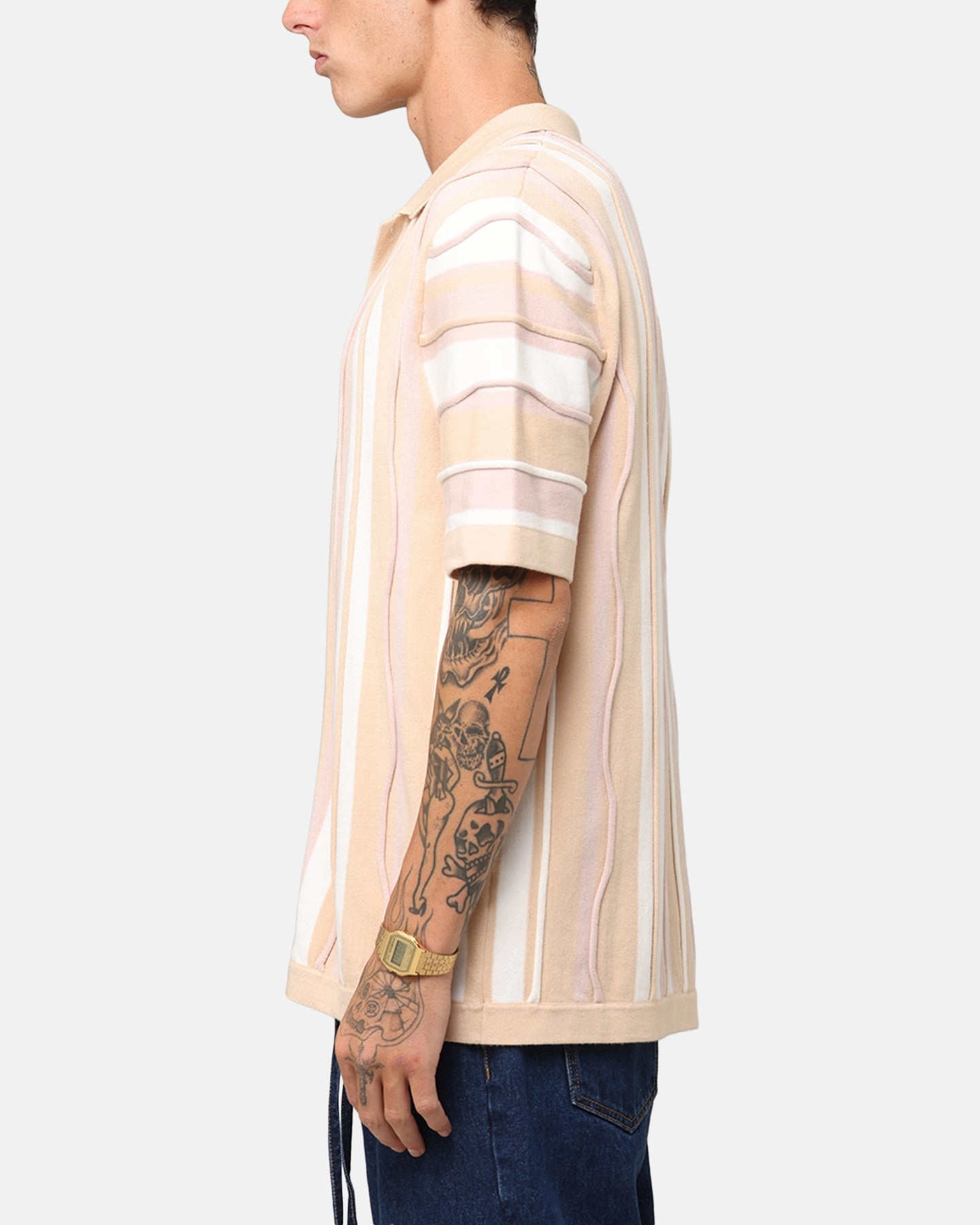 Non Iron Material XXIII Coogee Button Up Shirt Cream/White