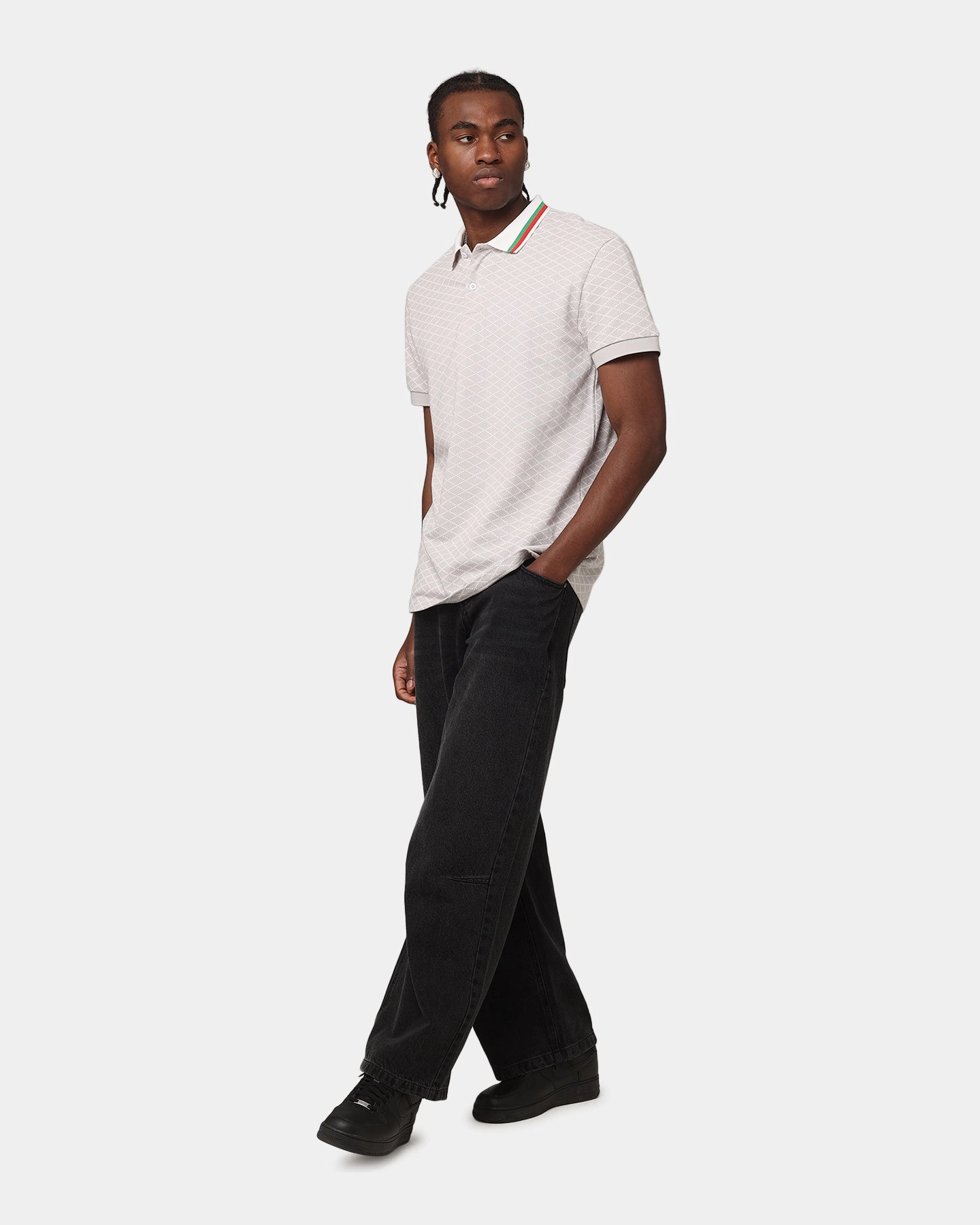 Urban Casual Classic Comfort XXIII Printed Polo Shirt Light Grey