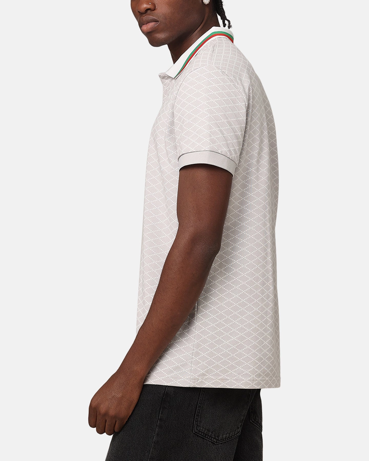 XXIII Printed Polo Shirt Light Grey Flexible Waistband QuickDry Technology