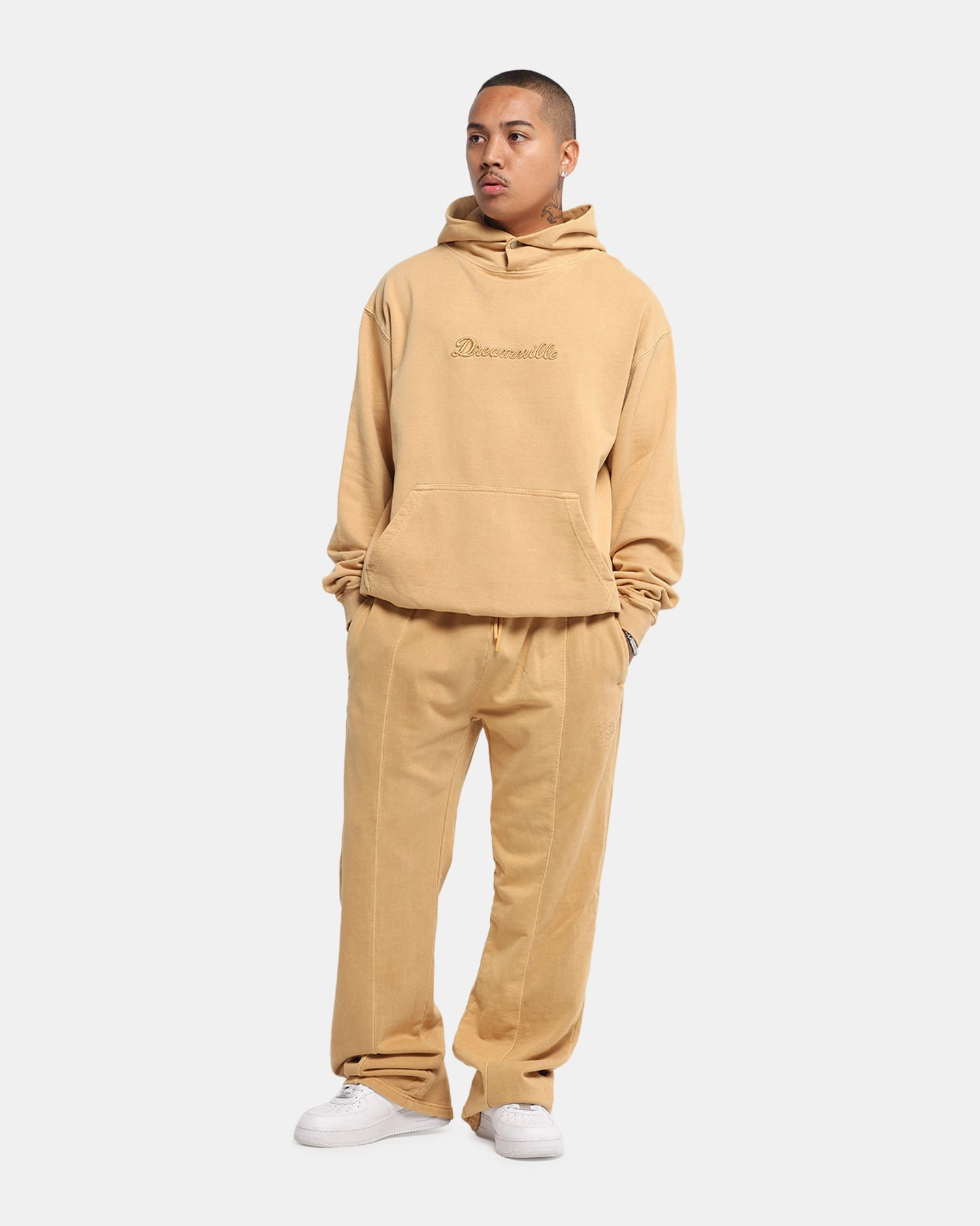 Dreamville Tonal Sweatpants Sand Wash Flexible Fit Casual Chic
