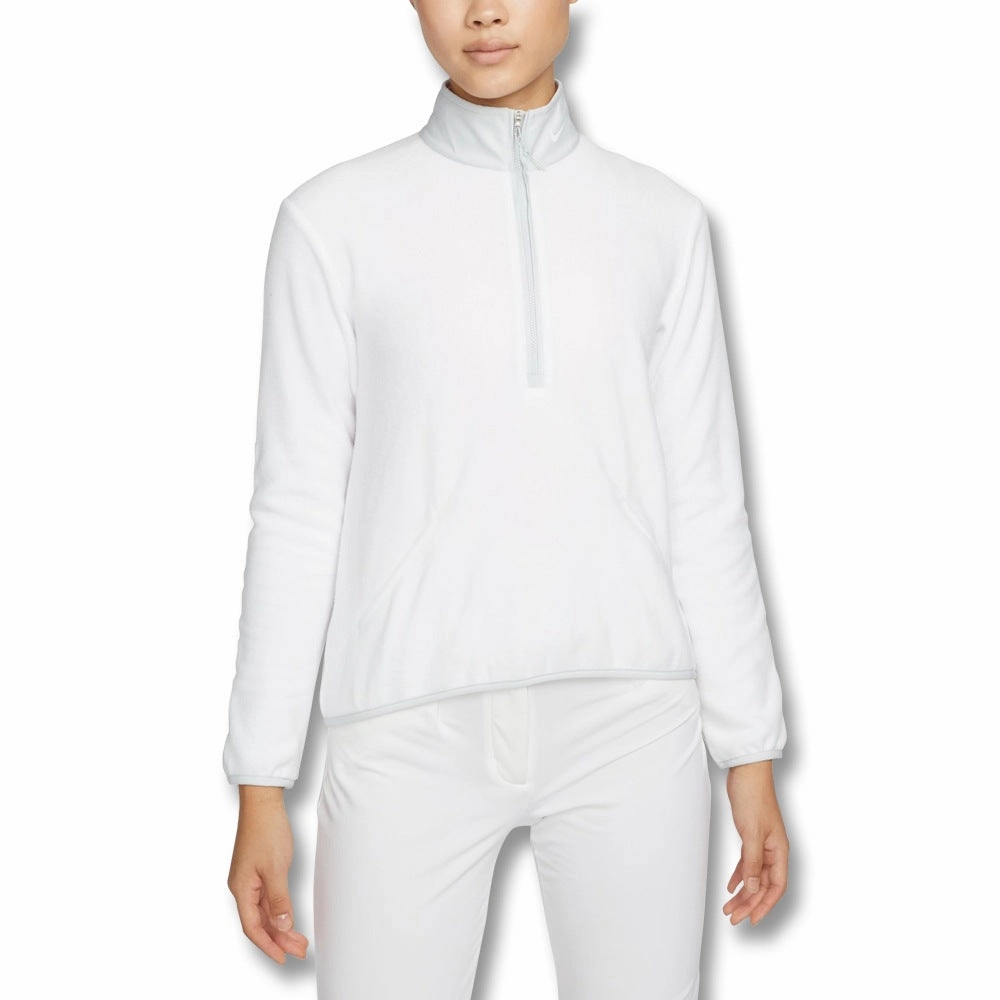 StretchableMaterial Nike Therma-FIT Victory 1/2-Zip Golf Pullover White/Photon Dust - FW21 Women