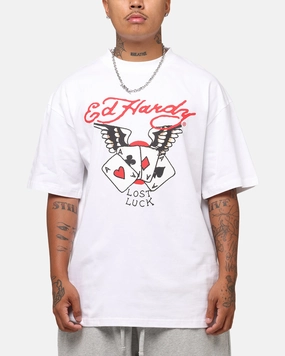 Ed Hardy Lost Luck T-Shirt White SoftTouchFinish