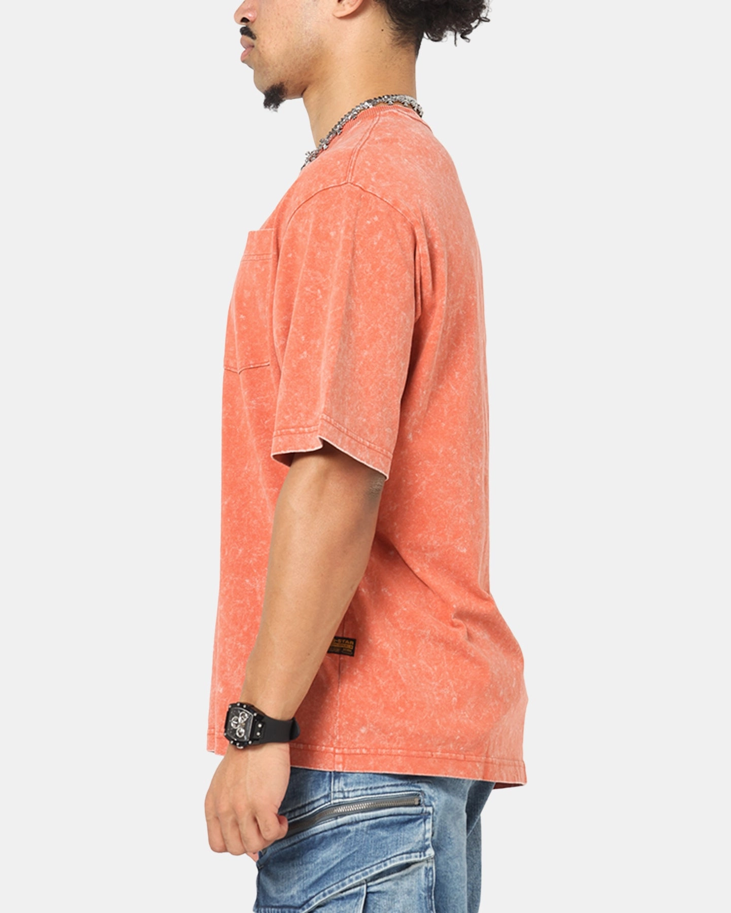G-Star Acid Wash Boxy T-Shirt Red Comfortable and Chic