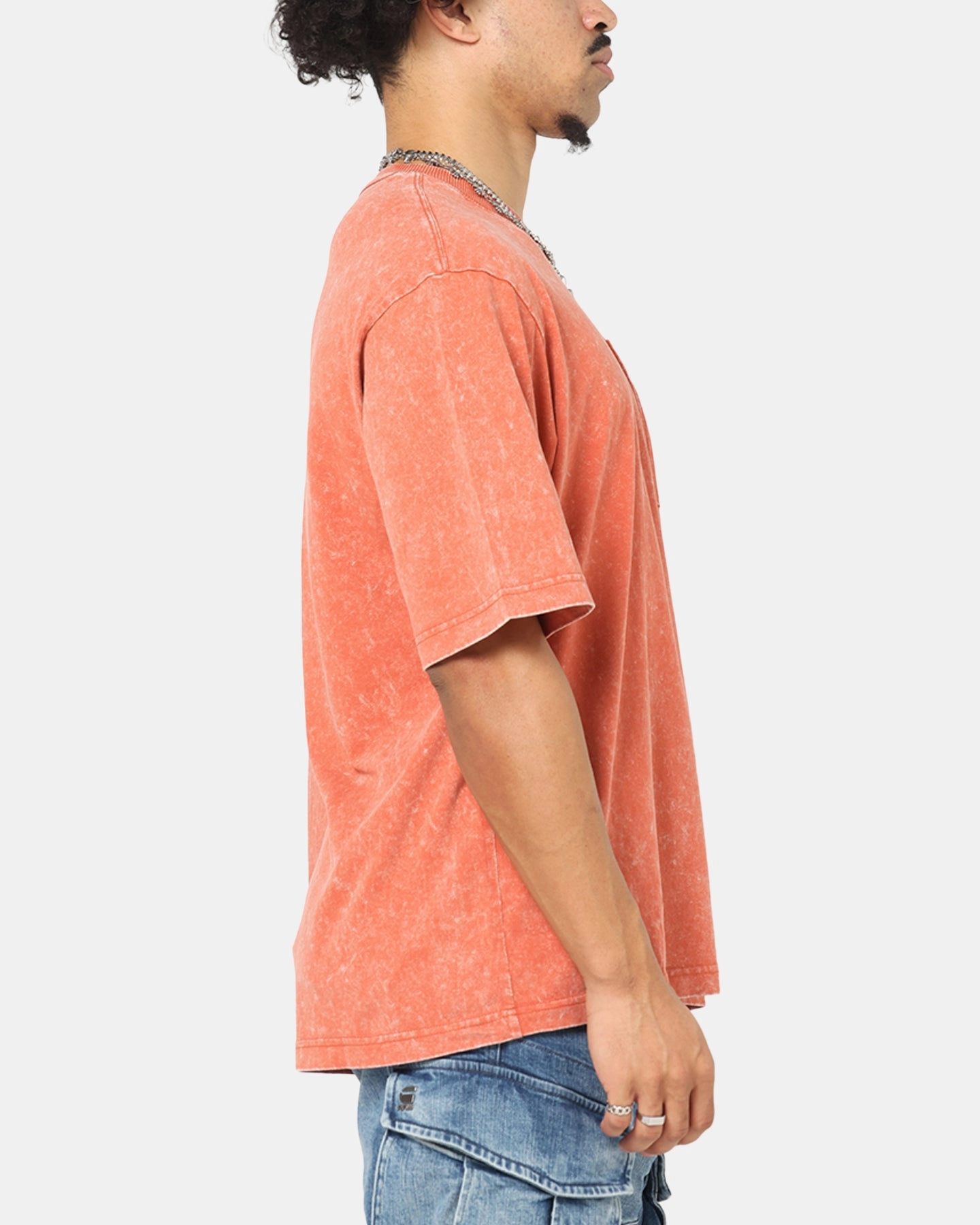 G-Star Acid Wash Boxy T-Shirt Red Easy and Relaxed