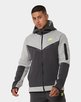Linen Diploma Nike Sportswear Tech Fleece Full Zip Hoodie Dark Grey Heather