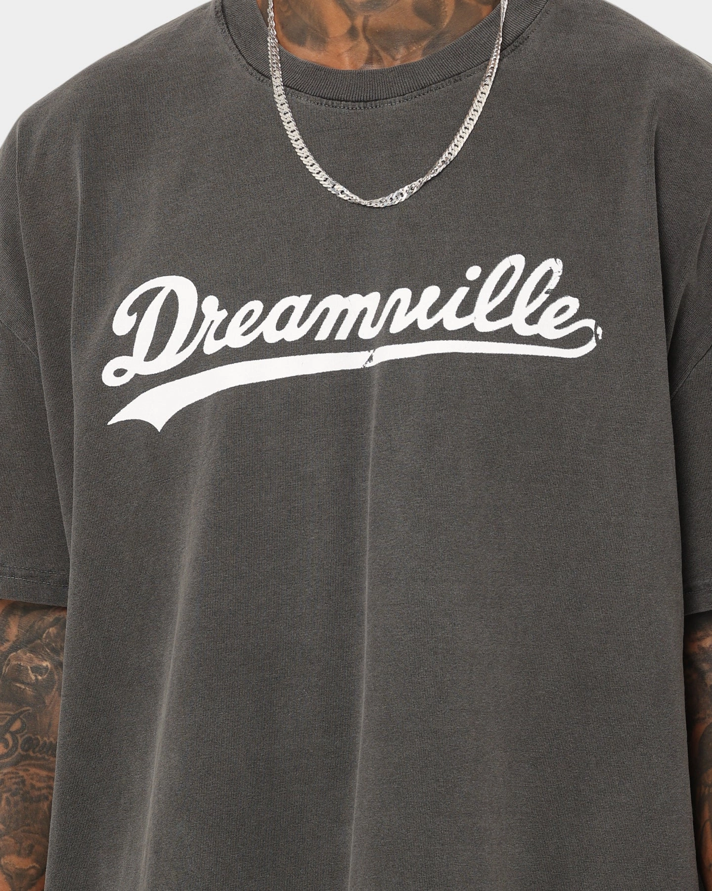 Dreamville Dreamville Logo Vintage T-Shirt Washed Black Fresh Style Trend