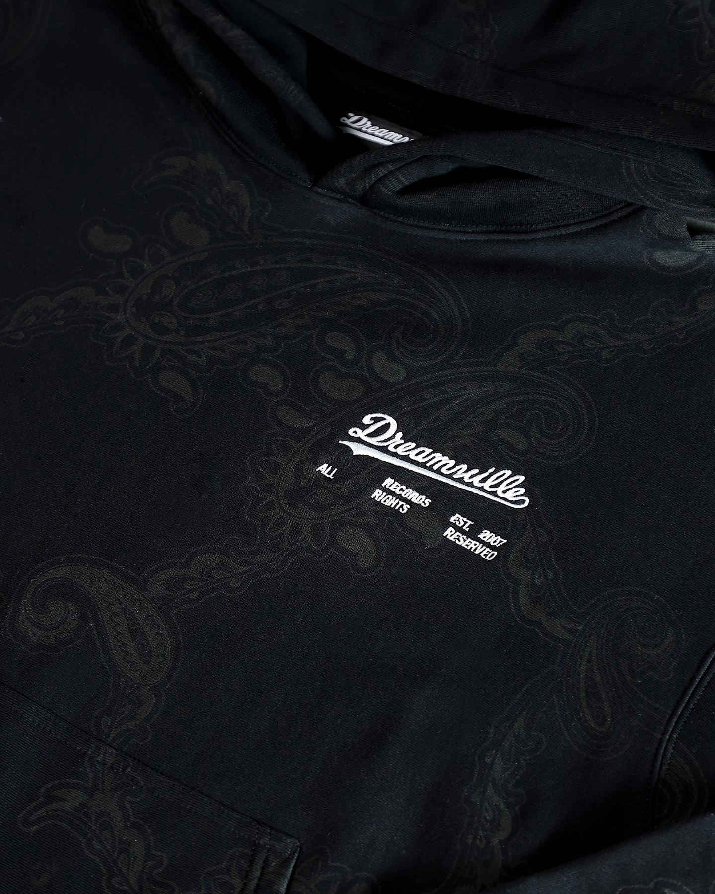 Dreamville Records Hoodie Black Adjustable Hem
