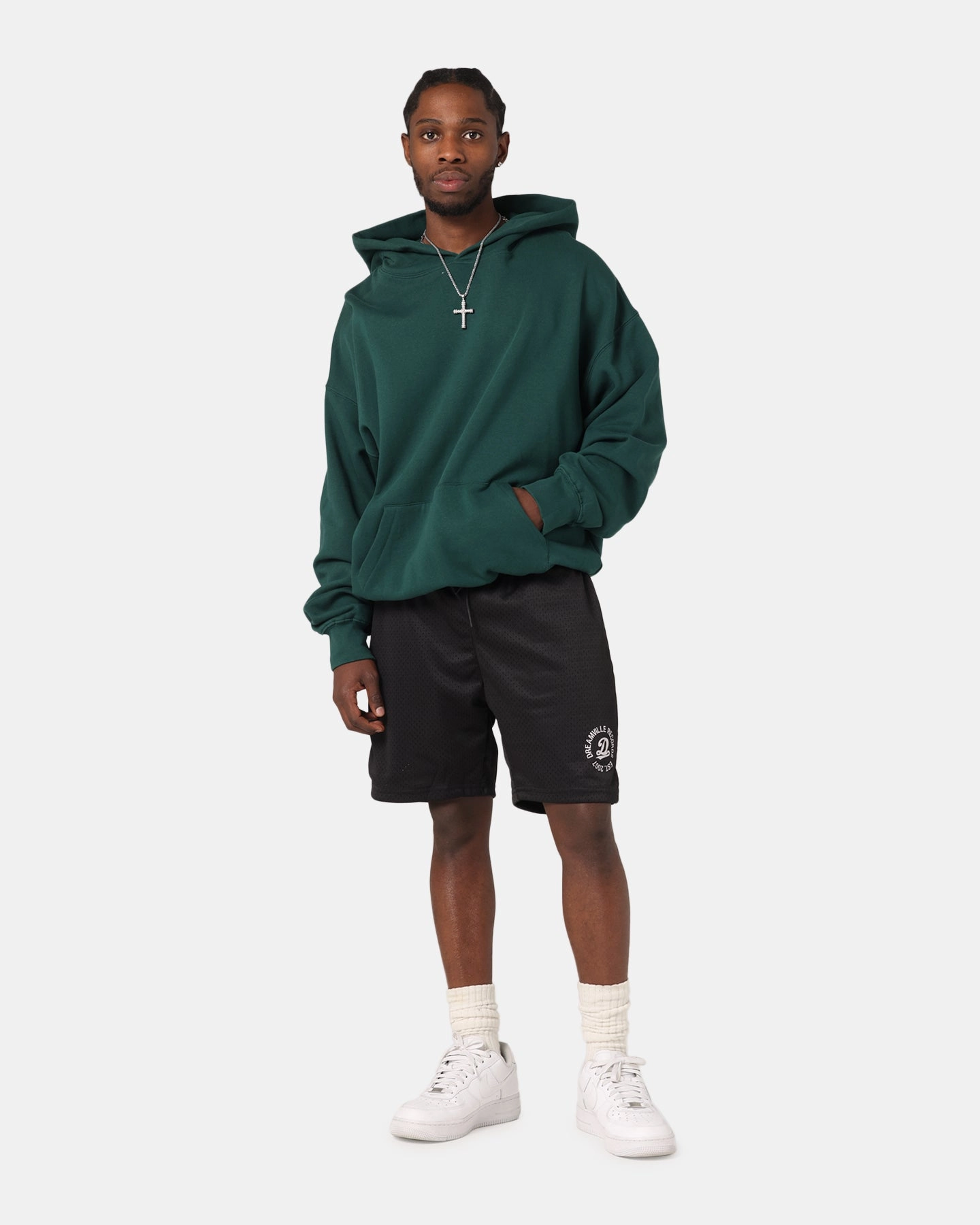 Dreamville Records Mesh Shorts Black Mesh Relaxed Vibe
