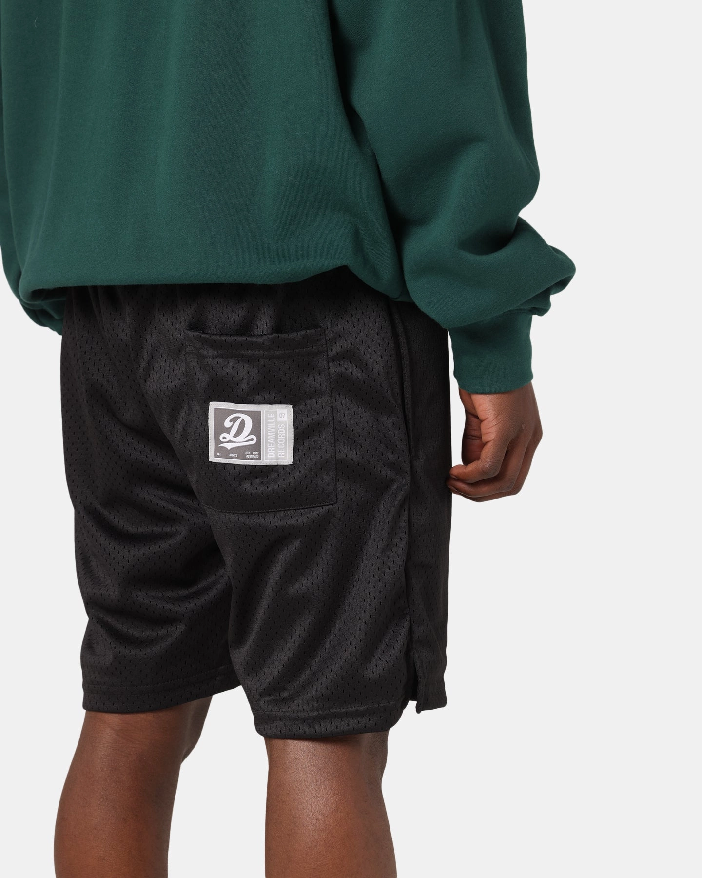 Dreamville Records Mesh Shorts Black Mesh sports event poolside fashion