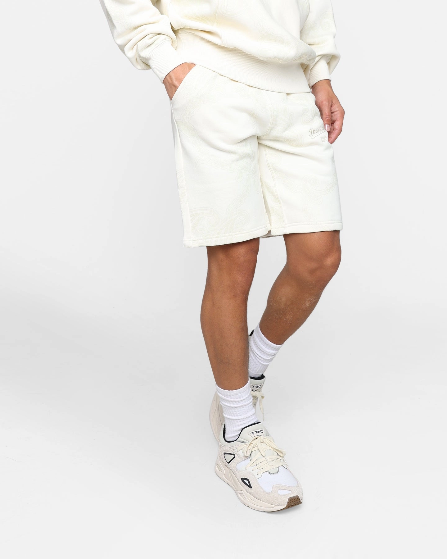 Hidden Storage Compartment Dreamville Records Sweatshorts Cream