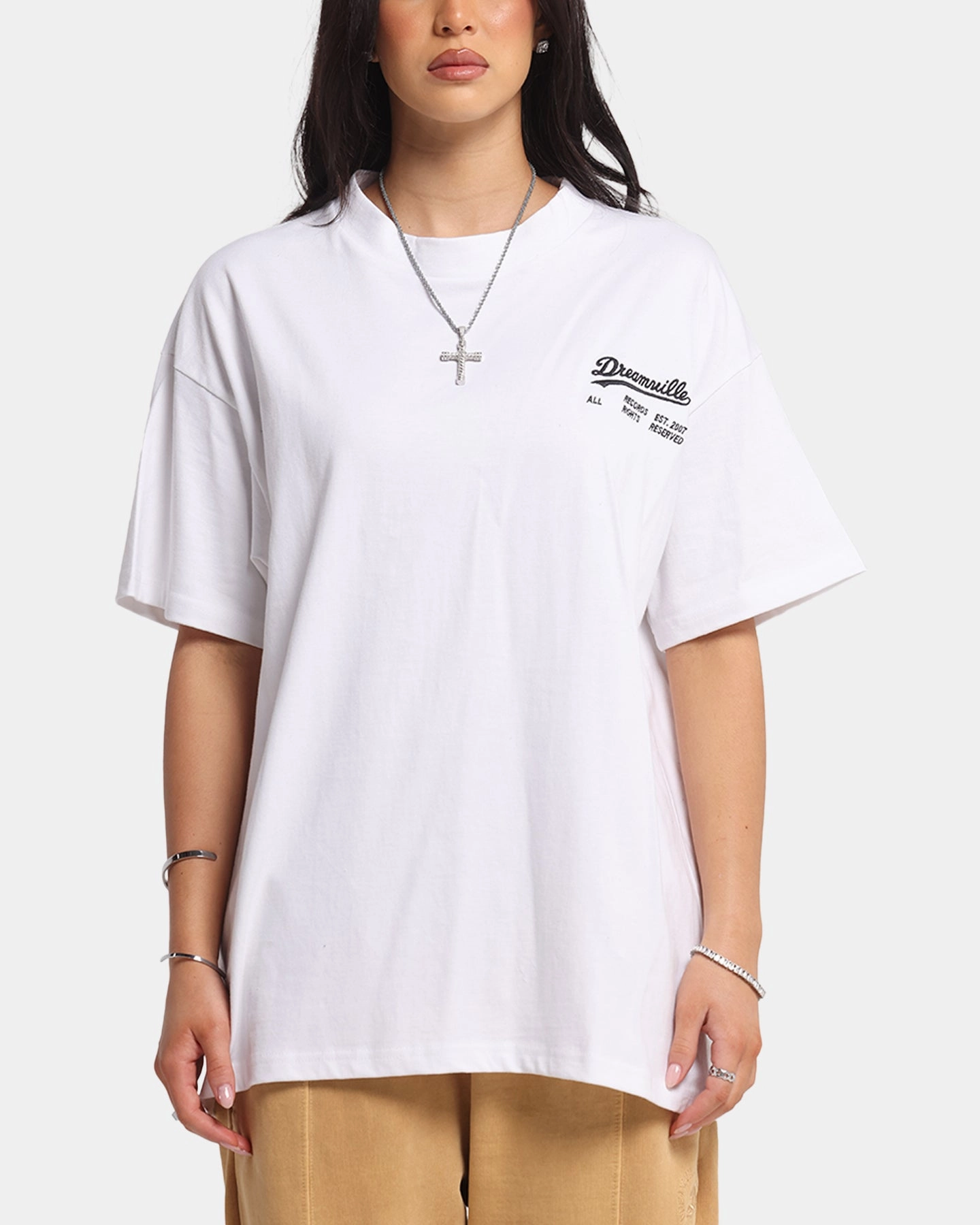 Cycling endurance Dreamville Records T-Shirt White