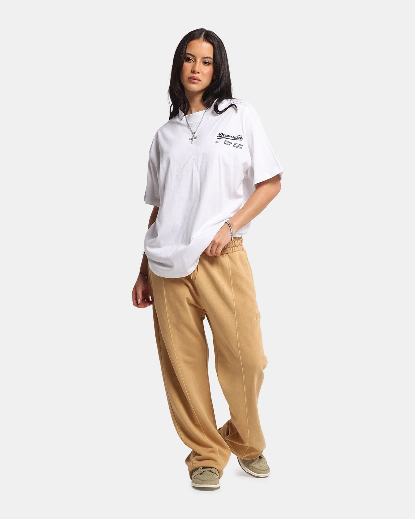 Modern Layering Indoor Comfort Dreamville Records T-Shirt White