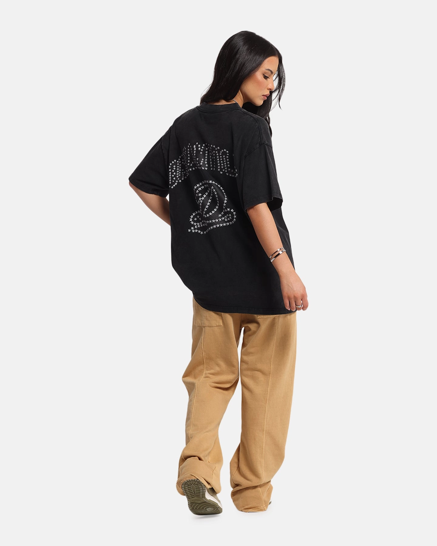Street Smart Sporty Style Wear Dreamville Stars T-Shirt Black