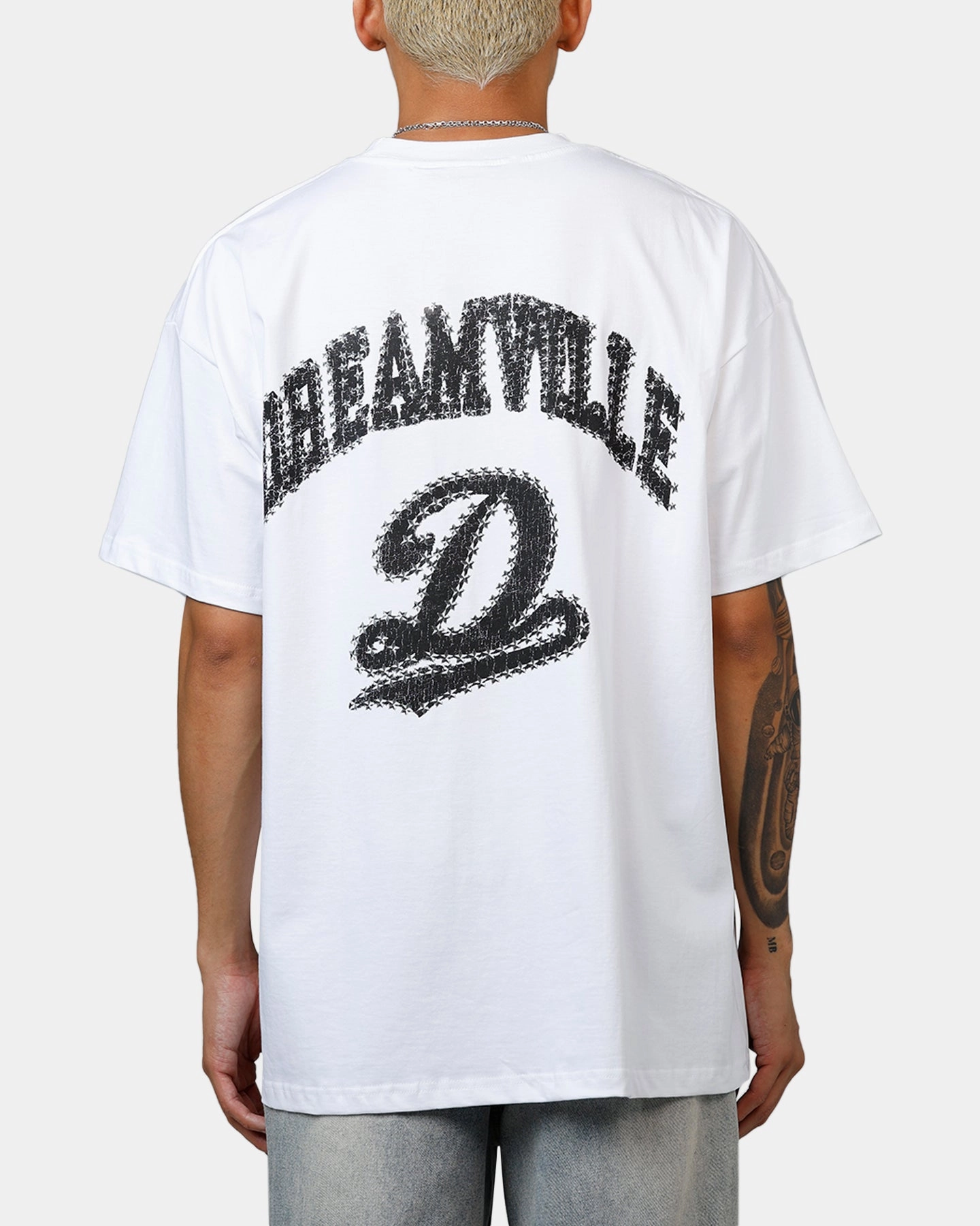 Dreamville Stars T-Shirt White Sustainable Fibers Reinforced Shoulder Stitching