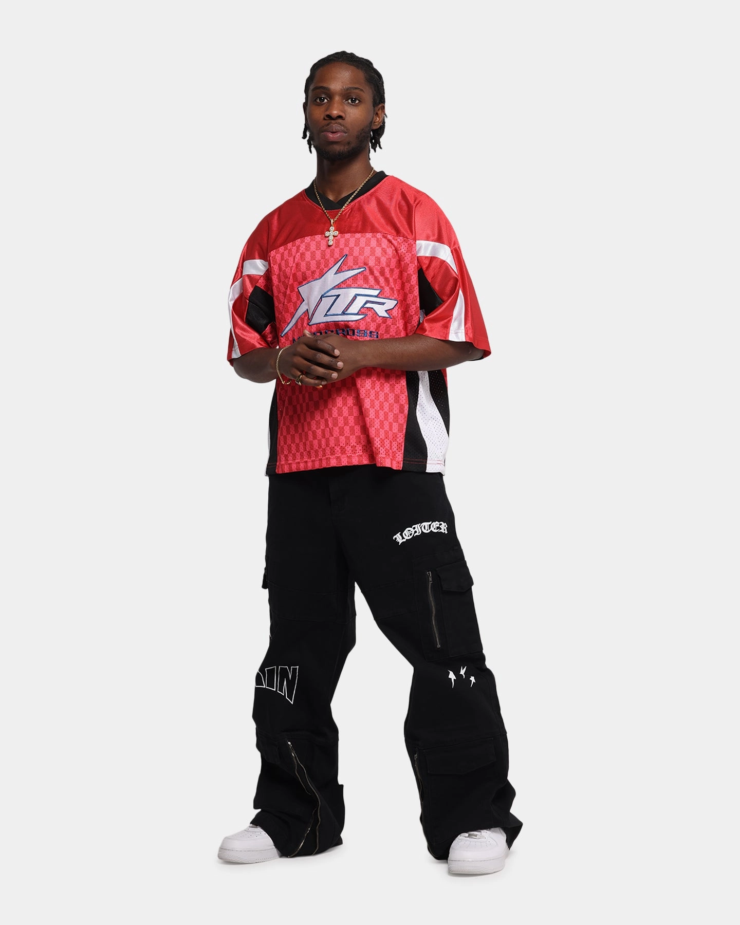 Double Stitched Edging Loiter End Zone Jersey Pink