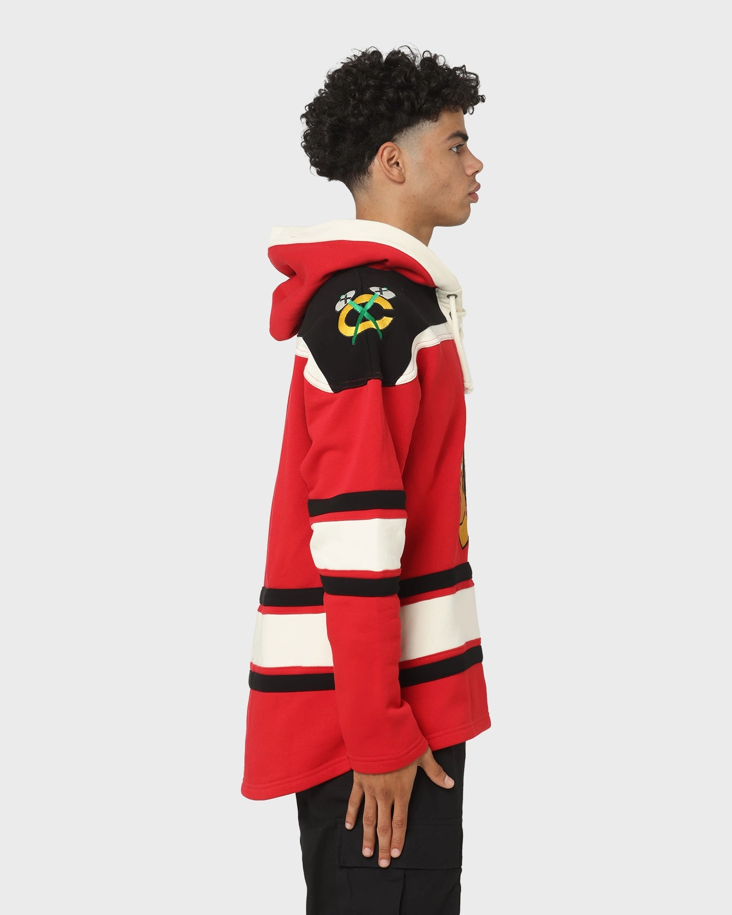 47 Brand Chicago Blackhawks Superior Lacer Hoodie Red RipstopFabric