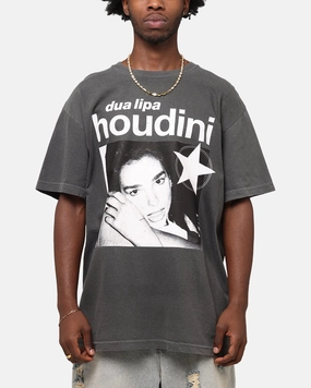 Dua Lipa Houdini T-Shirt Faded Black Anti-bacterial Sporty Vibe