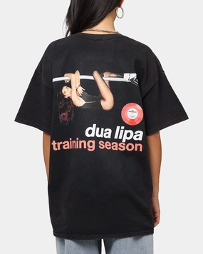 Casual Chic Look Comfort Style Dua Lipa Training Season T-Shirt Black Vintage