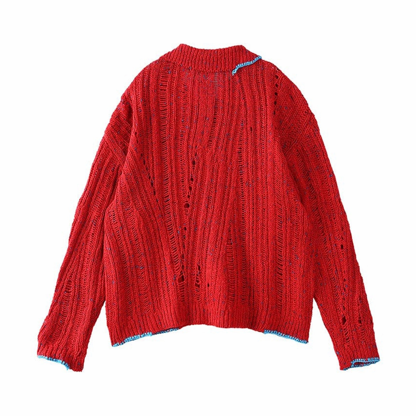 Andersson Bell NEP Wool Cardigan 'Red' Classic Ribbed Cuffs