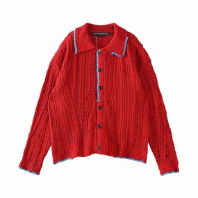 Andersson Bell NEP Wool Cardigan 'Red' Wet Wicking Elasticized Waist