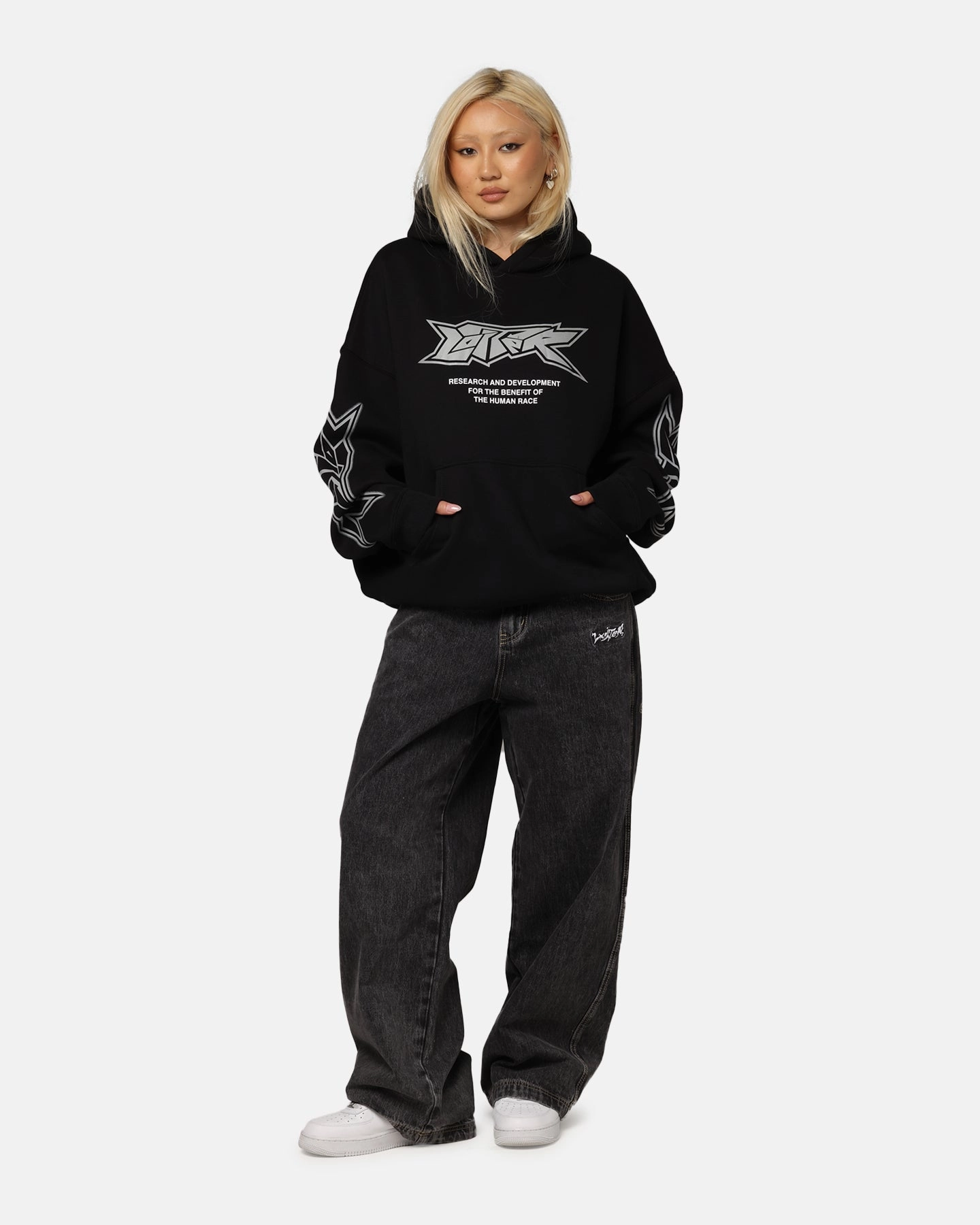 Loiter Runway Hoodie Black Glasses