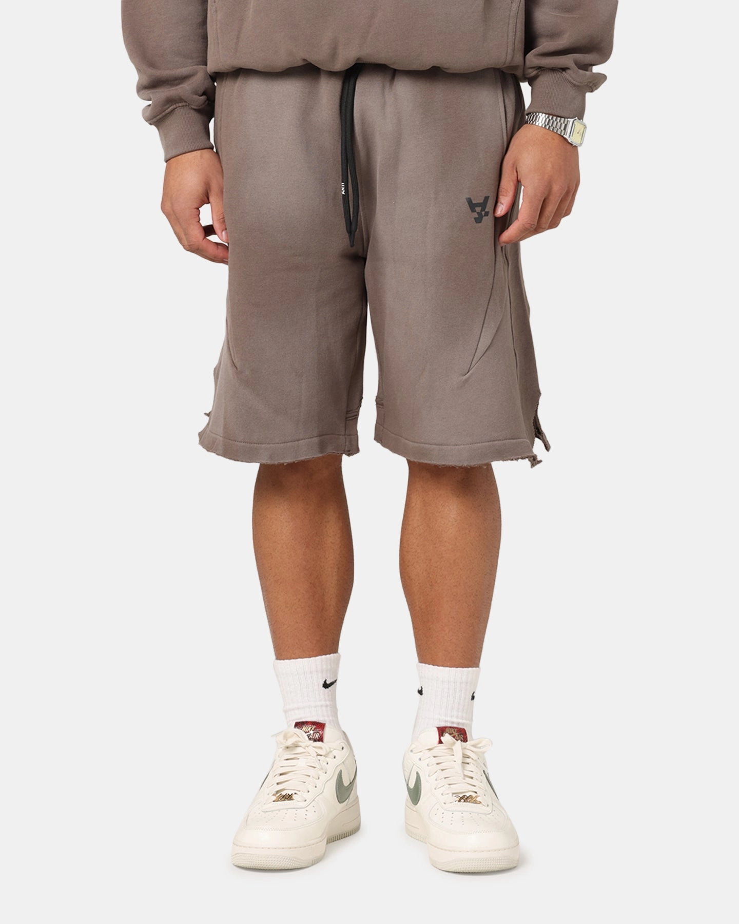 Pre Shrunk Cotton Blend Durable Stitching The Anti Order Apocalypse Sweat Shorts Sunfade Brown