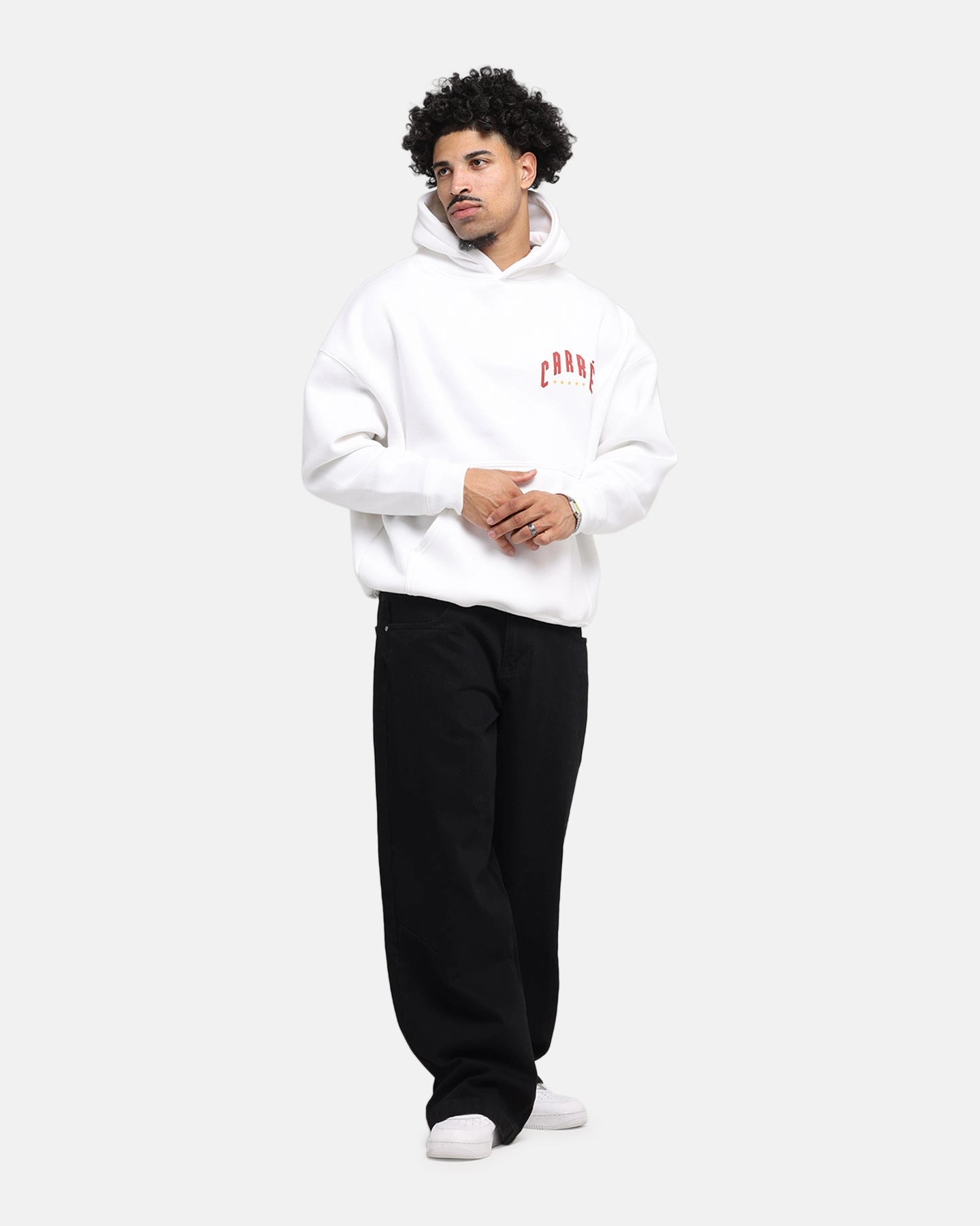 Anti Chafing Design sea mobile Carre Tiger Glow Hoodie White