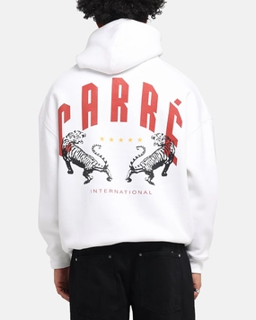 Heavy Duty Risk - minimized Carre Tiger Glow Hoodie White