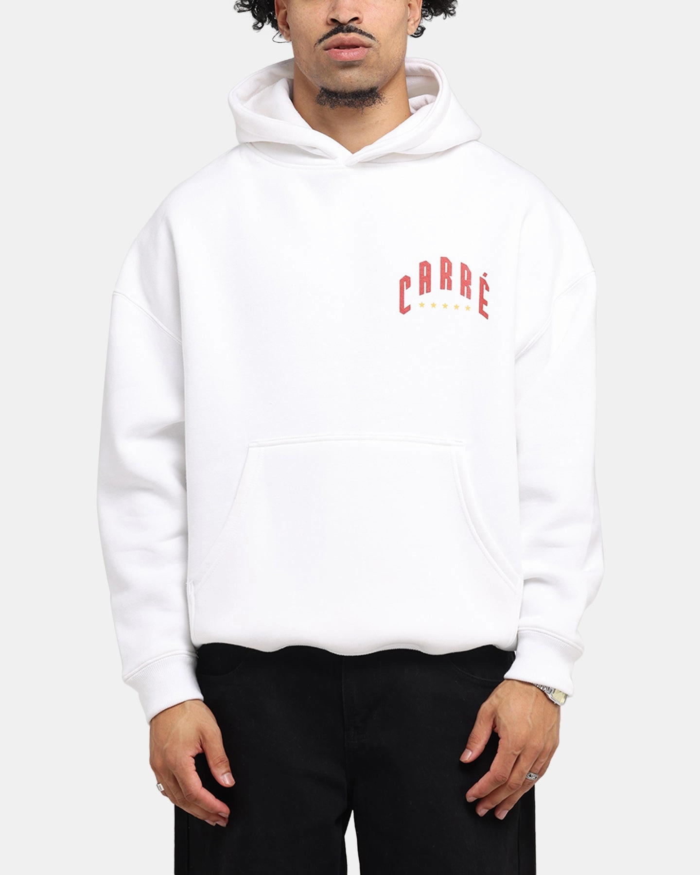 Carre Tiger Glow Hoodie White Color - coordinated Tagless label